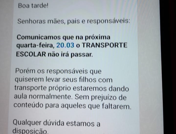 Alunos estão há mais de uma semana sem transporte na zona rural de Ribas do Rio Pardo